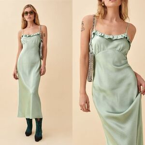 Reformation Mint Green Midi Dress